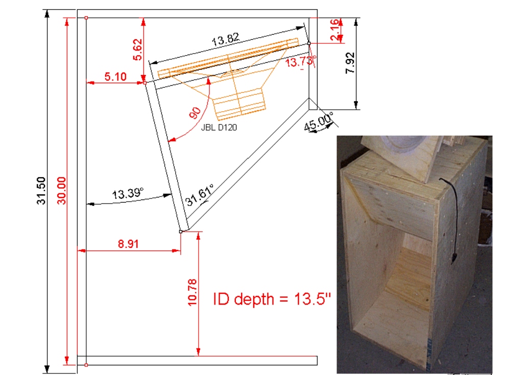 12 Inch Folded Horn Box Speaker