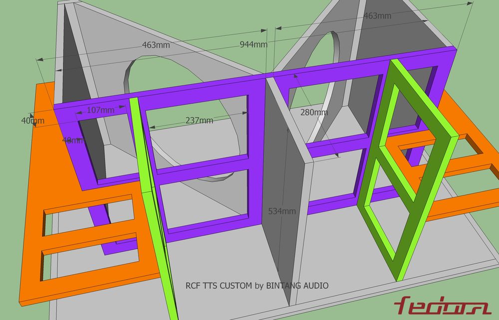 Kerangka Box Subwoofer Lengkap Dengan Ukurannya