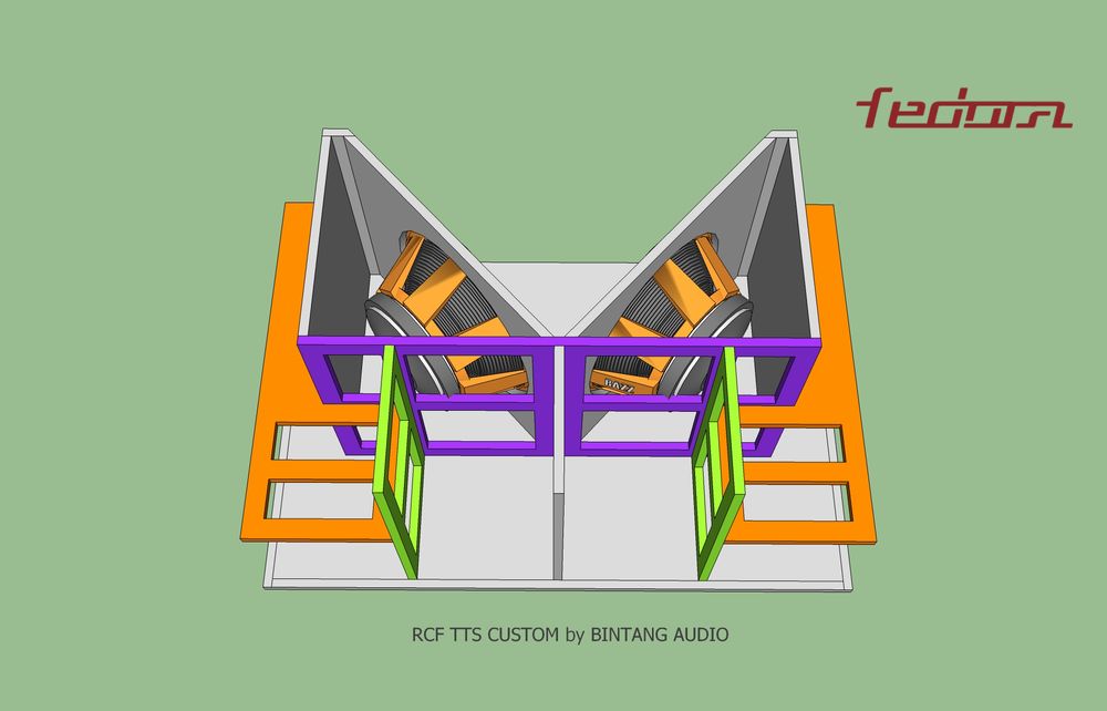 Tampak Atas Bagian Belakang Box Sub Rcf