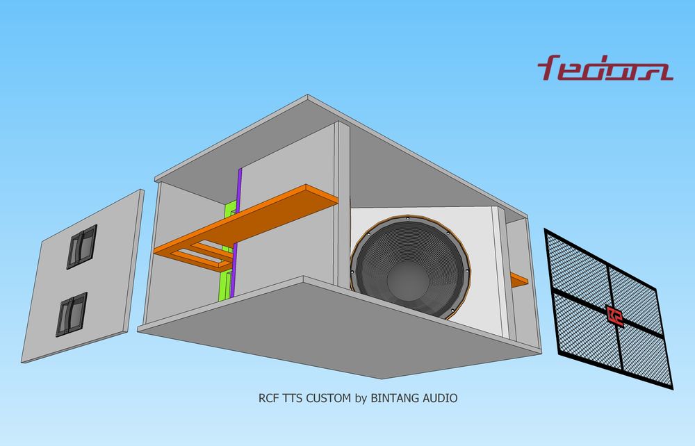 Tampak Box Subwoofer Dari Bawah