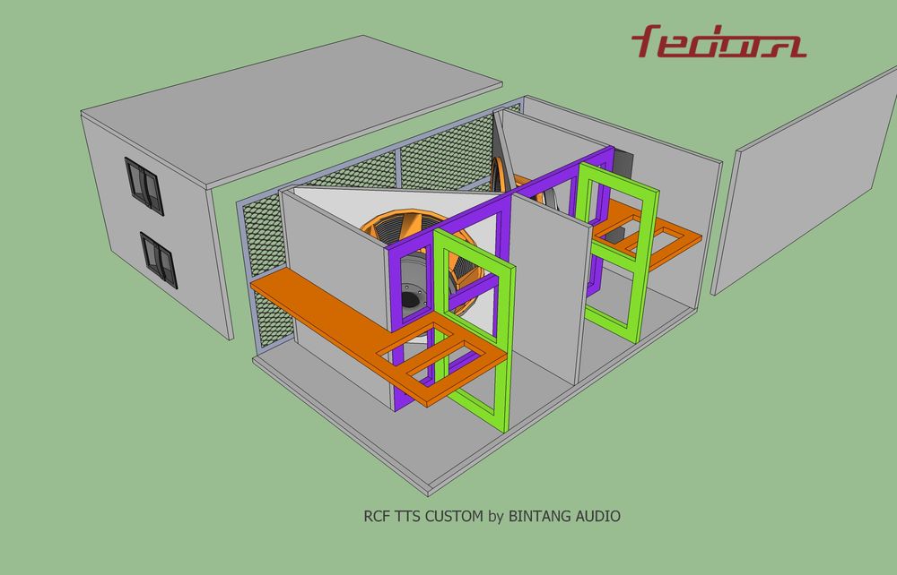 Tampak Isi Box Sub Lengkap + Rangka Dalam